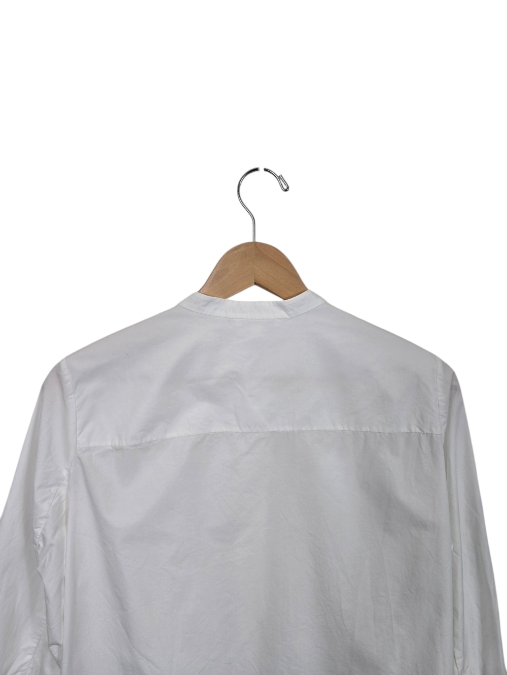 COS Crisp White Waisted Pintuck Granddad Collar Shirt 6 - Picture 9 of 15